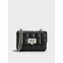 Patent Square-Quilted Chain-Handle Bag  Brand Charlest & Keith